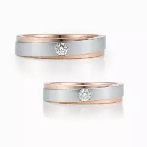 [로이드](마산점)[SET] 크로스 콤비 다이아 14K 커플링 세트 LRF25030D LRF25029D
