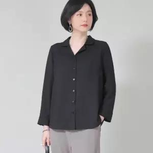 컨버터블 카라 봄 가을 긴팔 쉬폰 블라우스 B10326