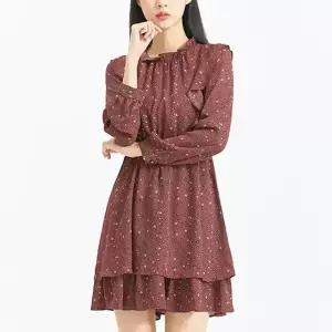 [미쏘] 플라워 프릴 미니 원피스 (MIWOWBT32G-T)