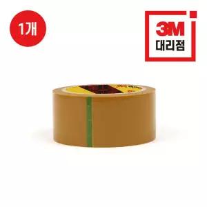 3M 박스테이프 372KS OPP 포장 테이프 황색테이프 접착제 40M 황색 1개