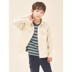 [BEANPOLE KIDS] 루즈핏 피그먼트 아우터형 데님 셔츠  옐로우 (BI5864U05E) (BI5864U05E)