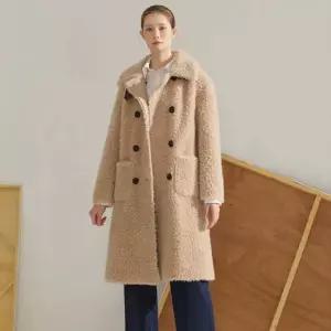 리오벨 25FW 호주산 양모100% 더블 버튼 롱코트