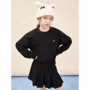 [BEANPOLE KIDS] 골벨로아 크롭 스웨트 셔츠 &민소매 티셔츠 상상SET  블랙 (BI5941G065) (BI5941G065)
