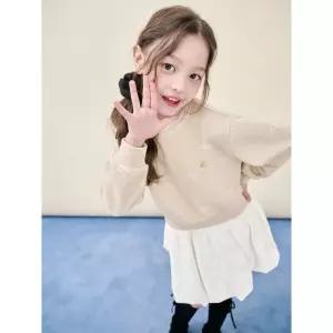 [BEANPOLE KIDS] 리본 포인트 스웨트 셔츠&벌룬 원피스 세트  옐로우 (BI5X71G04E) (BI5X71G04E)