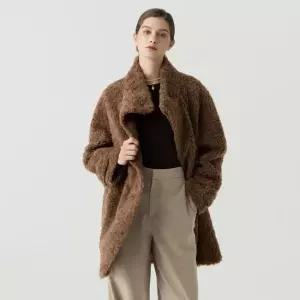 리오벨 25FW 호주산 양모100% 케이프 코트