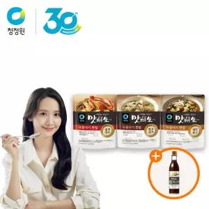 청정원 맛선생 국물내기한알 3종(멸치표고/한우양지/꽂게새우)4개 골라담기+(증정)구운대파채소액560g