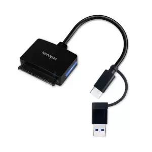 유니콘 FD-900D USB A+C타입 to HDD/SSD SATA 듀얼컨버터