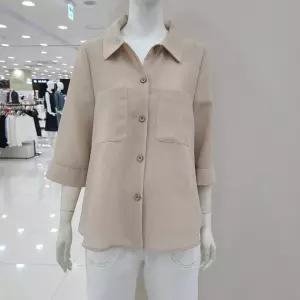 [크레송]깔끔한칠부소매블라우스  ODCPBP55B_US