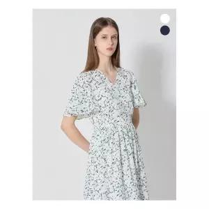 봄코디 스모크 자수 프린트 원피스 (택가격 99000원)