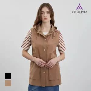 [올리비아로렌][비비올리비아] 후드 아웃 포켓 베스트_VVCQC4M3491