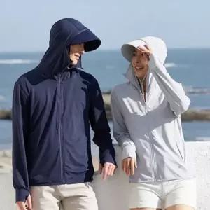 여성 래쉬가드 아이스 후드 흡한속건 남성 래쉬가드 자외선 차단 여름 남녀공용 스포츠 의류 집업