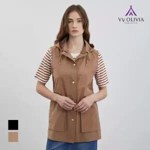 [비비올리비아] 후드 아웃 포켓 베스트_VVCQC4M3491