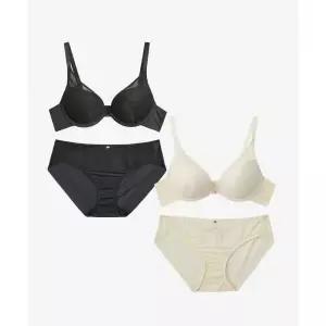 WONDERBRA [2PACK] 에센셜 원더부스트 와이어 브라팬티 세트