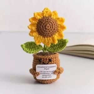 손뜨개 해바라기 화분 뜨개 니트 인형 DD-13384