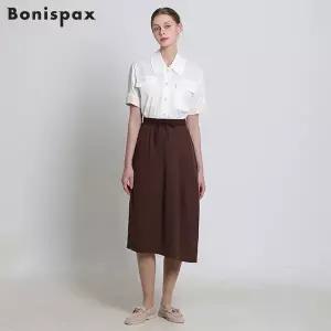 [보니스팍스(Bonispax)] 사선 절개 저지 스커트 (택가격: 99000원)