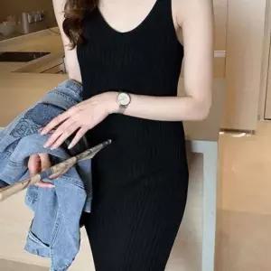 셀럽하우스 나시원피스 여성원피스 편한원피스 골지니트 슬림핏