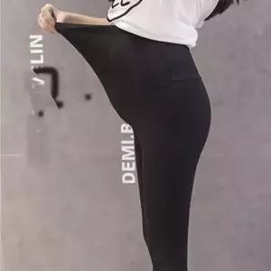 여름철 임산부 얇은 7부 레깅스 임부복 바지 기본 용 블랙 쫄 빅사이즈