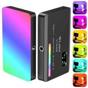 VIJIM VL120 RGB 비디오 라이트 휴대용 LED 카메라 라이트 패널 0-360 풀 컬러 VLOGGING 사진 촬영 회의를 위한 CRI 95+ 2500-9000K 3100MAH 충전식 DSLR 조명