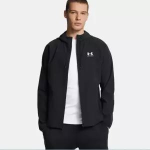 언더아머 UNDER ARMOUR 6003001-001 블랙 남성 UA 스트레치 우븐 발수 방풍 자켓 바람막이 런닝 헬스 운동