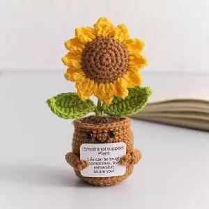 [셀러허브]손뜨개 해바라기 화분 뜨개 니트 인형 DD-13384 (S46461562)