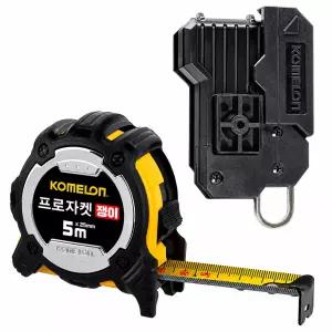 코메론 프로자켓 쟁이 줄자 KMC-31JTNL + 벨트홀더 5M x 25mm 락줄자 양면측정 산업용 공업용 사무용 가정용줄자