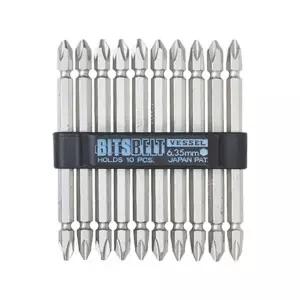 비트세트 작업 양용 십자 마그네틱 드라이버 자석 벨트홀더 10p 베셀 BW-213