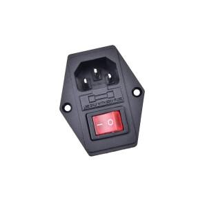 IO ONOFF 스위치 소켓 암 플매트 카펫 러그 전원  장치 코드 퓨즈 포함 3 핀 IEC320 C14 아케이드 머신 1PC