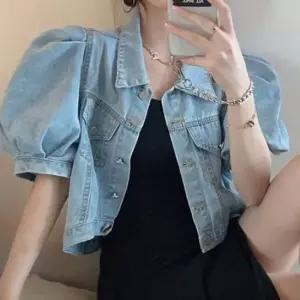 친절한탄씨 데님 벌룬소매 반팔 자켓LD-1355 자켓 코트 재킷 점퍼