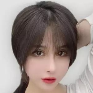 앞머리 가발 부분 헤어피스 시스루뱅 여성뱅 자연스러운 티안나는 안나는 두피 인조 긴가 3D 똑딱이 여자