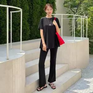 [핑크시슬리] [P.ETAIL]올데이 링클프리 부츠컷 트레이닝세트