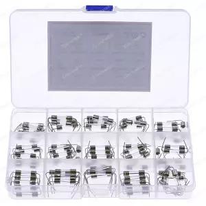 리드 와이어 유리 퓨즈 키트 블로우 15 값 5x20mm 250V 0.5A 1A 2A 3A 3.15A 4A 5A 6A 6.3A 8A 10A 12A 15A