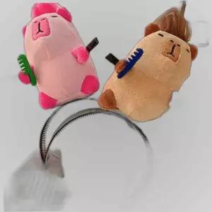 카피바라 집게 머리띠 헤어 띠 핀 밴드 쓸없선 인형
