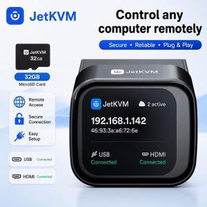 JetKVM 오픈 소스 IP-KVM HDMI USB 원격 서버 데스크탑 제어 장치 Mac Windows Linux용 BIOS 액세스
