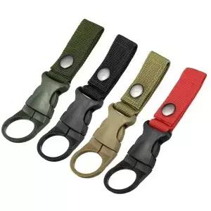 Molle 웨빙 배낭 버클 Carabiners Quickdraw 물병 걸이 홀더 부착 야외 캠핑 하이킹 등산 액세서리