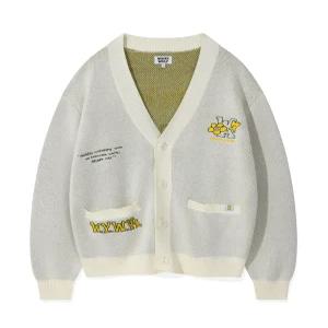 와키윌리 키키앤릴리 패치 브이넥 가디건 크림 WA2501CD11CM 4731626