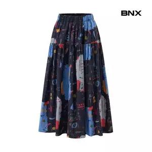 BNX 유니크 드로잉 패턴 밴딩 롱 스커트 BY2SK008L0 1430954