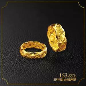 153[최신]24K 순금 KSAN 5382 퀼팅 엠보 반지 3.75g(1돈)