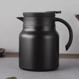 [제이큐](무광블랙) 원터치 이중 진공 보온 보냉 주전자 900ml 보냉포트