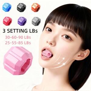 조절 가능 3단계 LBs 페이스 마세터 바이트 머슬 조우라이너 페이셜 츄 장비 턱 운동기구 턱선 트레이너 TP