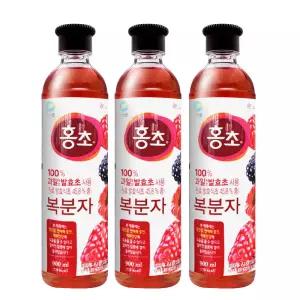 청정원 홍초 복분자 900ml 3개