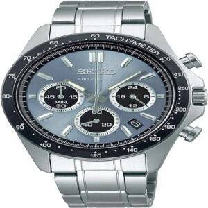 SEIKO 15초 크로노그래프 쿼츠 CHRONOGRAPH QUARTZ 손목시계 맨즈 SBTR027 블루 그레이 메탈릭 []