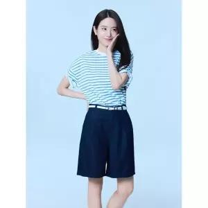 POLHAM 여성 쿨링 컴포트 데님 원턱 쇼츠_PHG2DH2053 114890