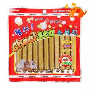 첼시 닭가슴살 애견 소시지 11p 165g 첼시닭가슴살애견소시 애견소시지