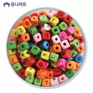 유니아트 5000통 (모양비즈 10번) 나무 (숫자) (P0000BFX) 공예 재료 만들기 10번