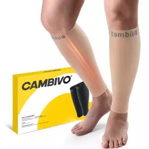 캄비보 남녀 공용 종아리 압박 밴드 20-30mmHg 러닝 여행 데일리