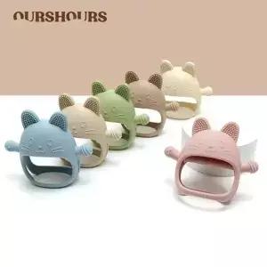 1PC 실리콘 Teethers 장갑 장난감 BPA 무료 귀여운 동물 모양의 젖니가 남 치과 신생아 항목