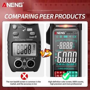 ANENG ST212 클램핑 멀티미터 디지털 디스플레이 테스터 용량 감지기 측정 장치