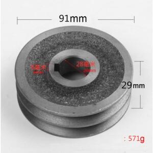 50mm-100 파워 툴 액세서리 1개 A/B 타입 V-벨트 풀리 더블 슬롯 모터 재질 주철 직경