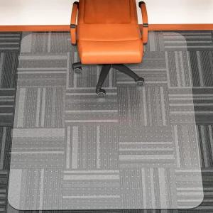 카펫용 WASJOYE 의자 매트 48 x 60 PVC 투명 직사각형 로우 파일 사무실 바닥 보호대 중량 책상 컴퓨터