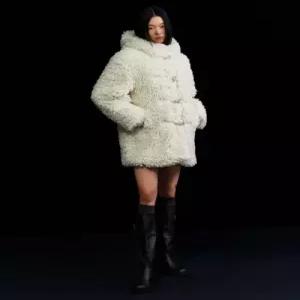 무신사 스탠다드 우먼 MUSINSASTANDARDWOMAN 우먼즈 페이크 시어링 더플 코트 크림